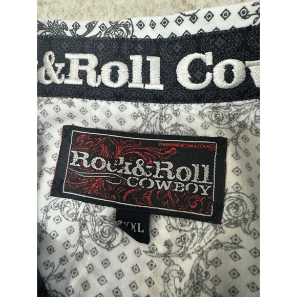 Rock & Roll Shirt Mens XXL Pearl Snap Cowboy Dale Western Cowboy - Picture 4 of 4